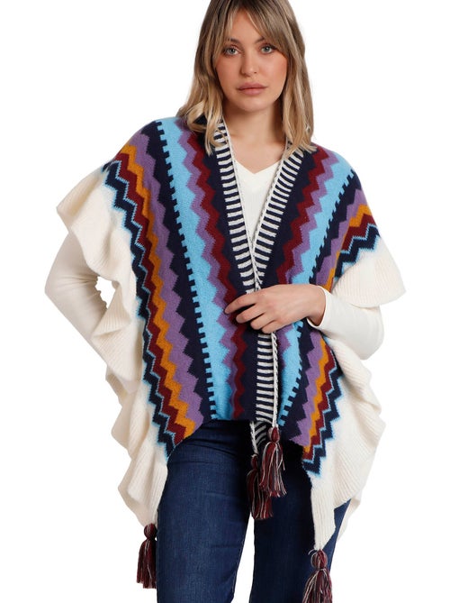 Poncho ouvert volantes - Kiabi Poncho ouvert volantes - Kiabi
