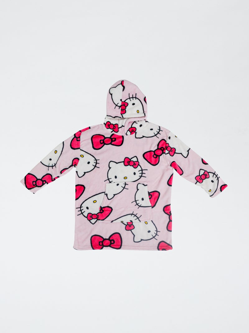 Poncho plaid adulte 'Hello Kitty' Rose - Kiabi