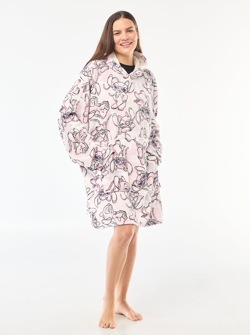 Poncho plaid voor volwassenen 'Stitch' Rose - Kiabi
