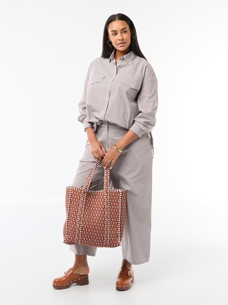 Popeline blouse Biege - Kiabi