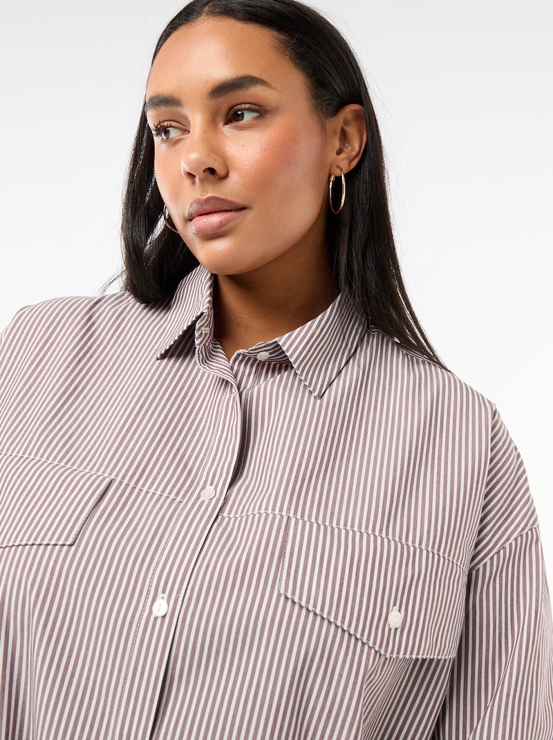 Popeline blouse Biege - Kiabi