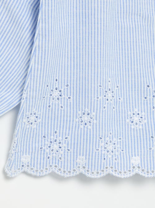Popeline blouse met borduursels - Kiabi