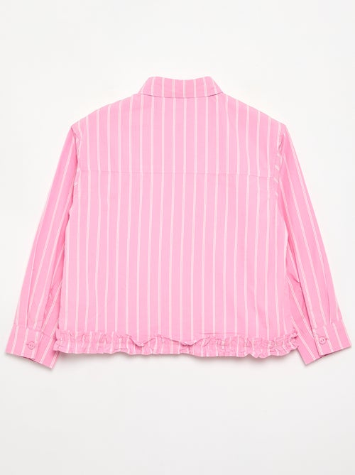 Popeline blouse met onderkant met ruches - Kiabi Popeline blouse met onderkant met ruches - Kiabi