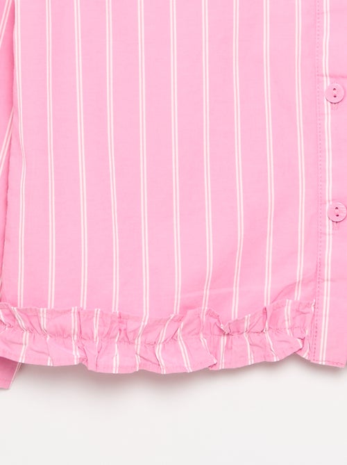 Popeline blouse met onderkant met ruches - Kiabi Popeline blouse met onderkant met ruches - Kiabi