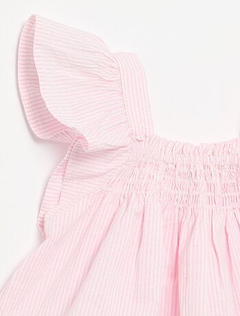 Popeline blouse met volants