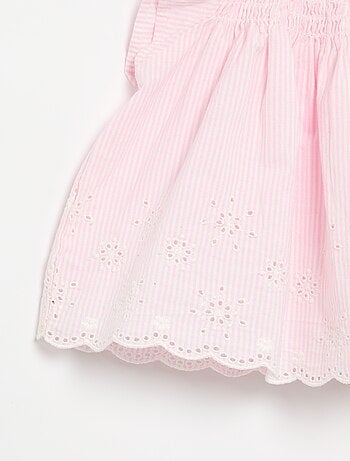 Popeline blouse met volants