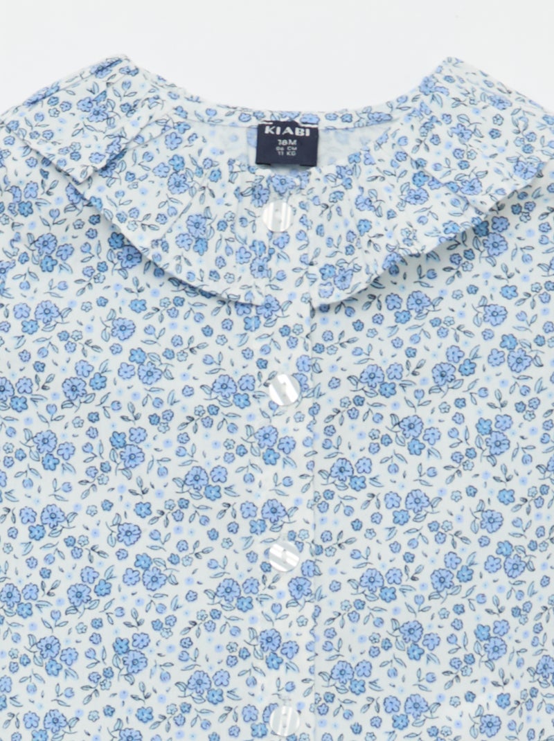 Popeline pyjama - 2-delige set Biege - Kiabi