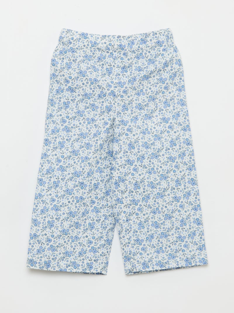 Popeline pyjama - 2-delige set Biege - Kiabi