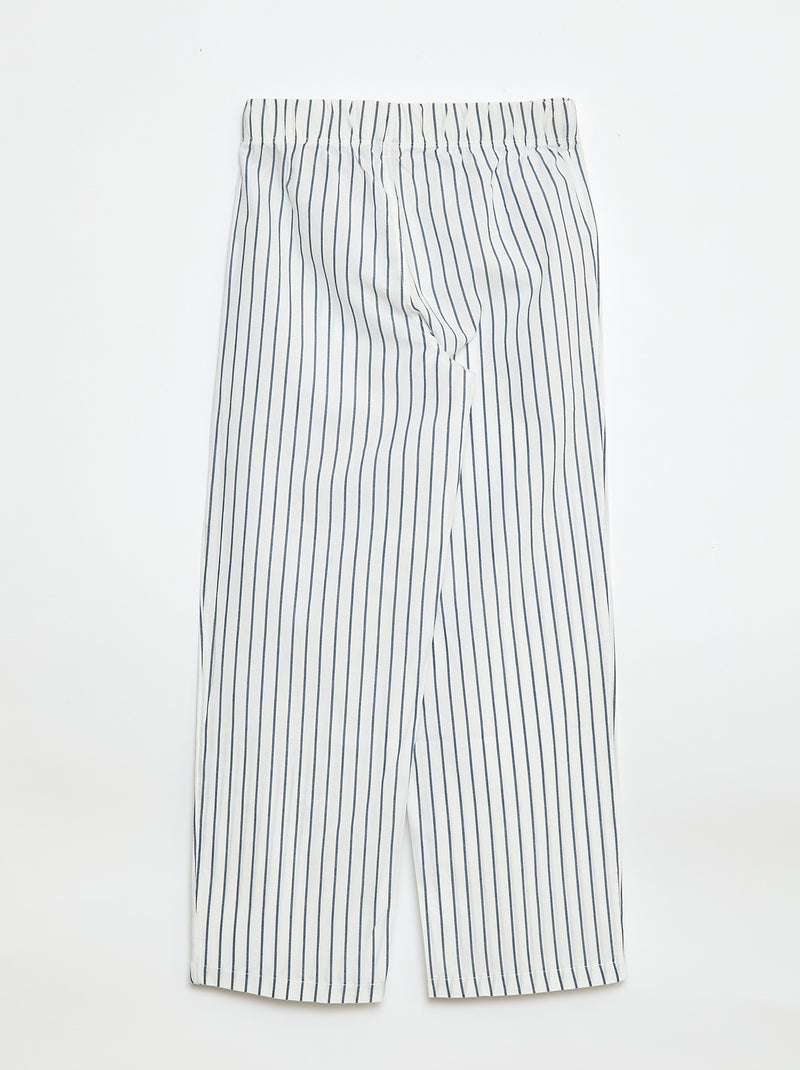 Popeline pyjamabroek Wit - Kiabi