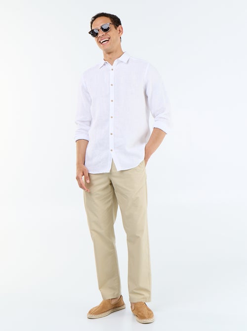 Popeline stadspantalon - Kiabi