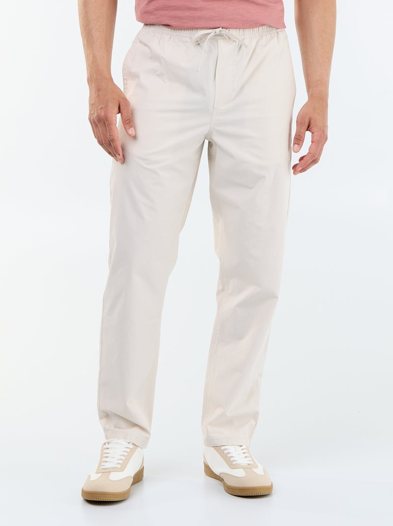 Popeline stadspantalon Grijs - Kiabi