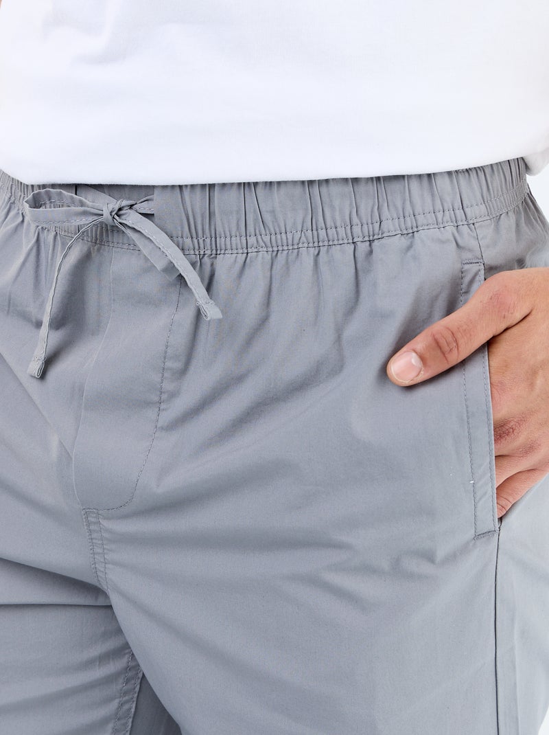 Popeline stadspantalon Grijs - Kiabi