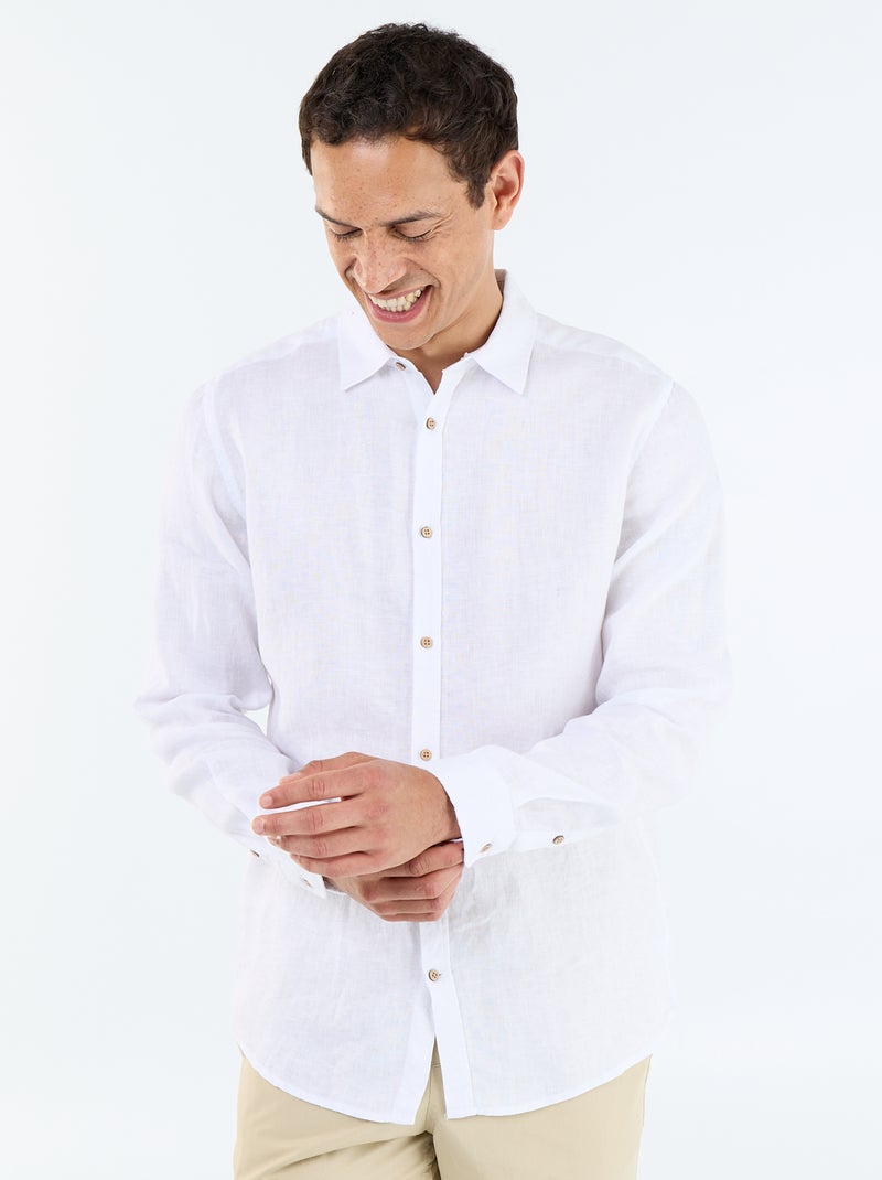 Popeline stadspantalon Groen - Kiabi