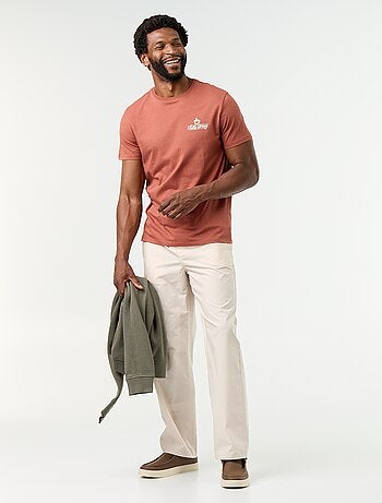 Popelinebroek met elastische taille