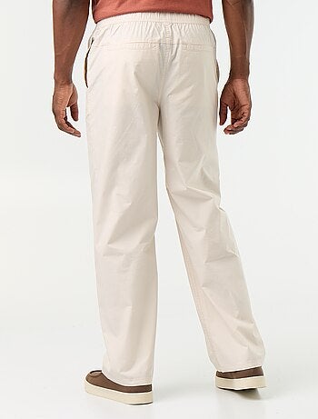 Popelinebroek met elastische taille