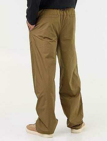 Popelinebroek met elastische taille
