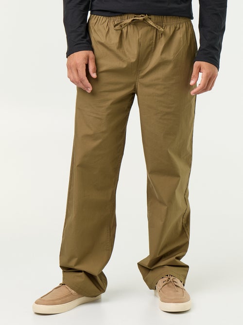 Popelinebroek met elastische taille - Kiabi Popelinebroek met elastische taille - Kiabi
