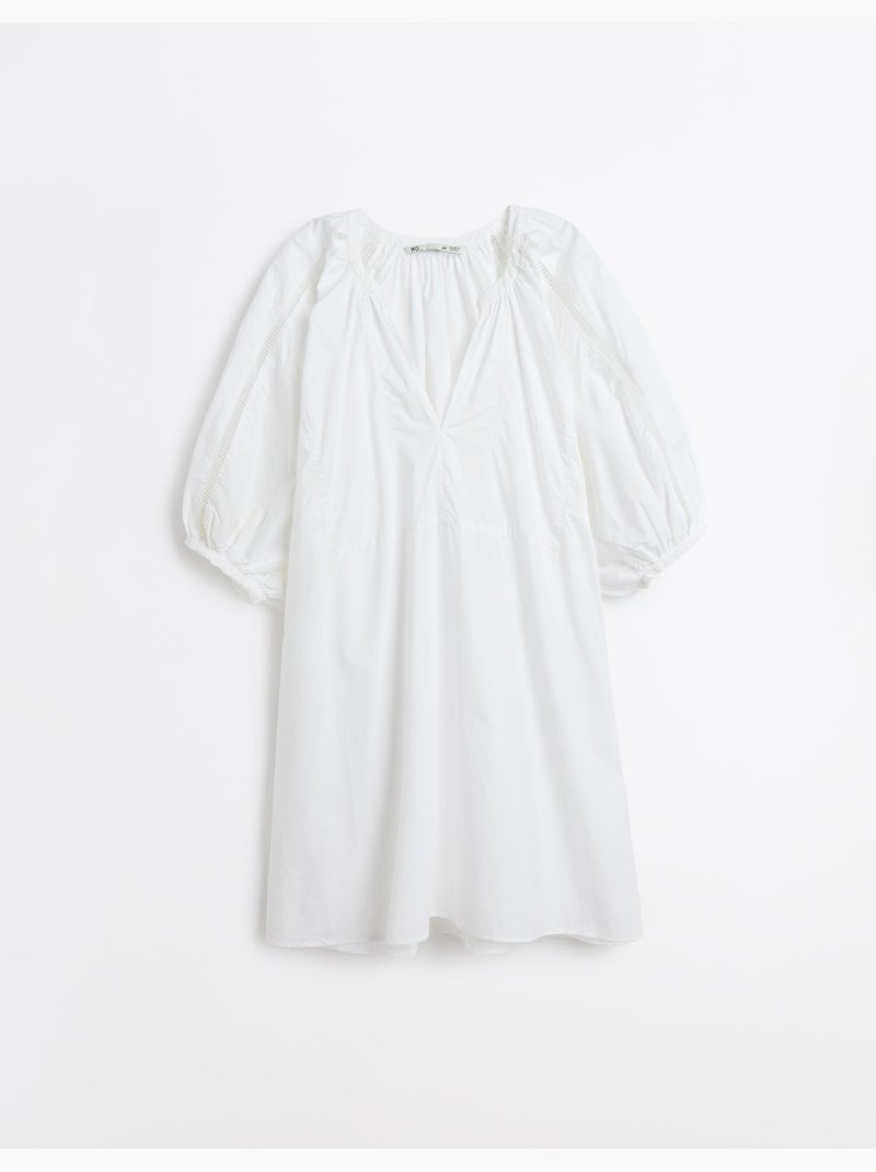 Poplin-jurk, mo fashion Wit - Kiabi