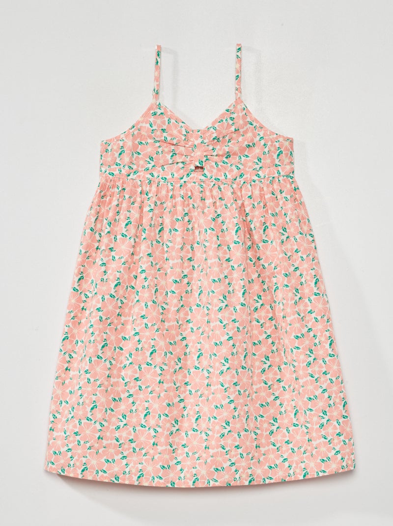 Poplin jurkje met print WIT - Kiabi