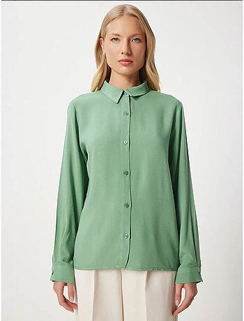 Poplin overhemd met knopen en kraag istanbul