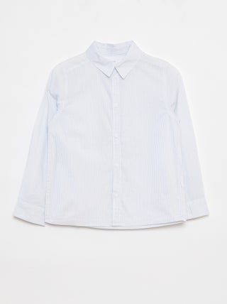 Poplin overhemd met lange mouwen