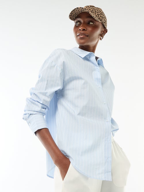 Poplin overhemd met lange mouwen - Kiabi