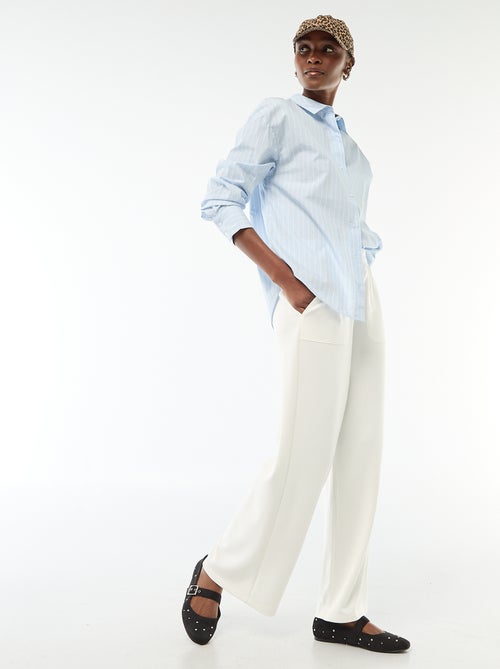 Poplin overhemd met lange mouwen - Kiabi