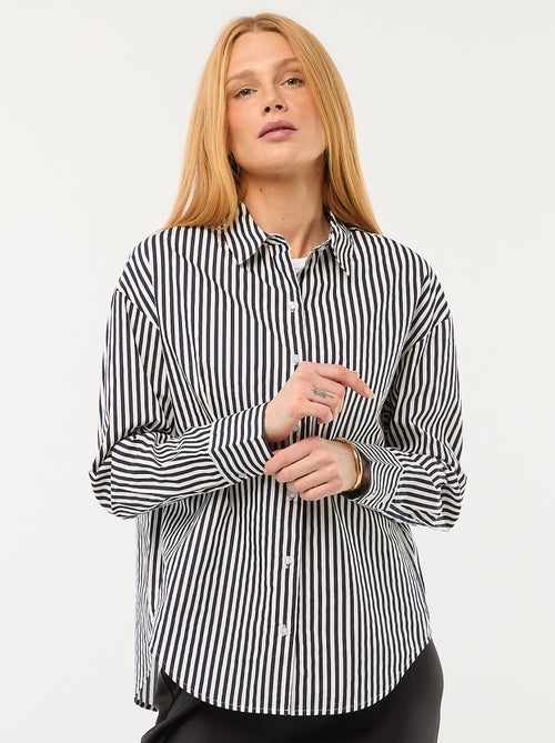 Poplin overhemd met lange mouwen - Kiabi