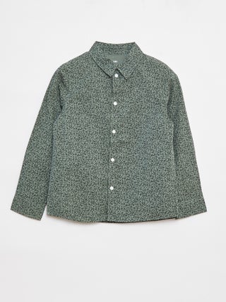 Poplin overhemd met lange mouwen