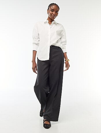 Poplin overhemd met lange mouwen