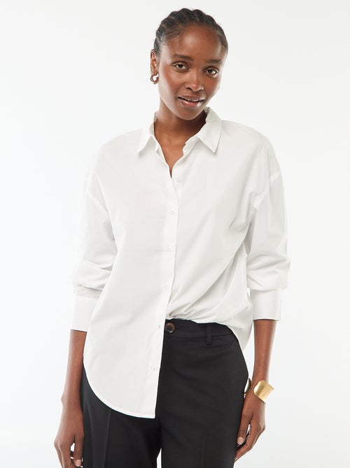 Poplin overhemd met lange mouwen - Kiabi Poplin overhemd met lange mouwen - Kiabi