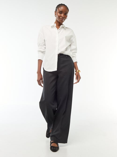 Poplin overhemd met lange mouwen - Kiabi Poplin overhemd met lange mouwen - Kiabi