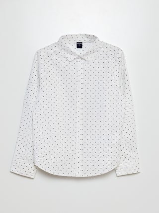 Poplin overhemd met print