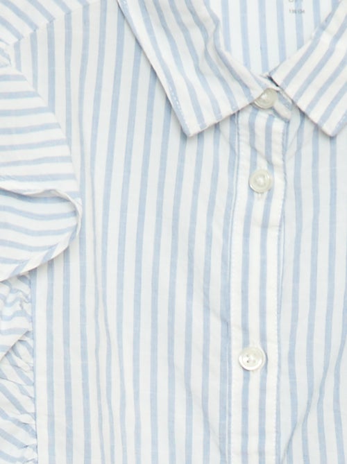 Poplin overhemd met ruches - Kiabi