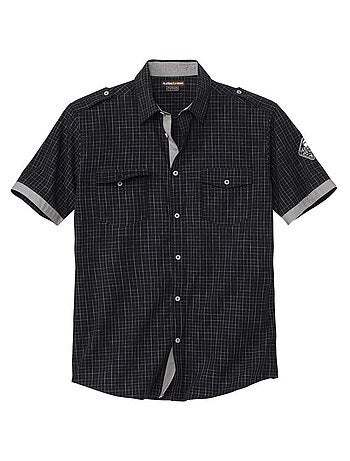 Poplin pilotenoverhemd met ruitjes - ATLAS FOR MEN