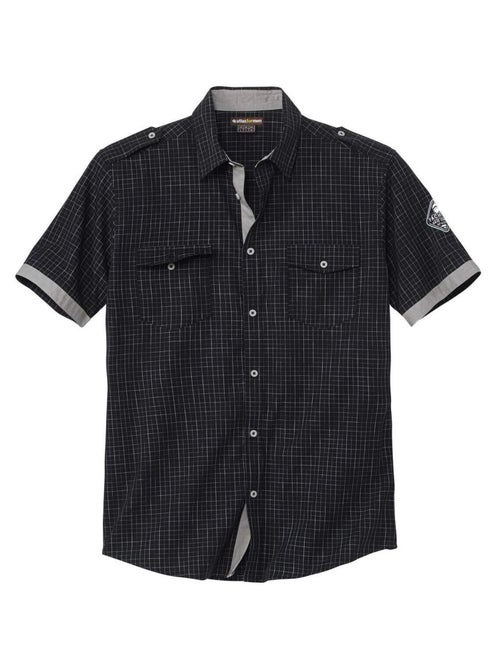 Poplin pilotenoverhemd met ruitjes - ATLAS FOR MEN - Kiabi Poplin pilotenoverhemd met ruitjes - ATLAS FOR MEN - Kiabi