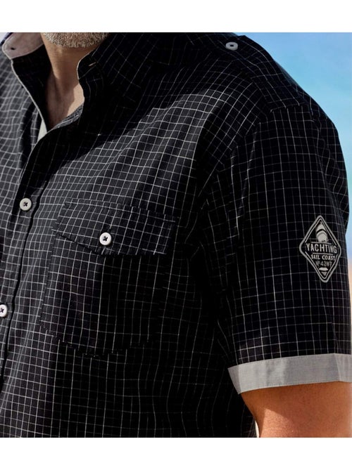 Poplin pilotenoverhemd met ruitjes - ATLAS FOR MEN - Kiabi Poplin pilotenoverhemd met ruitjes - ATLAS FOR MEN - Kiabi