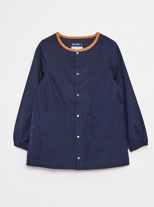 Poplin schort met lange mouwen - Kiabi