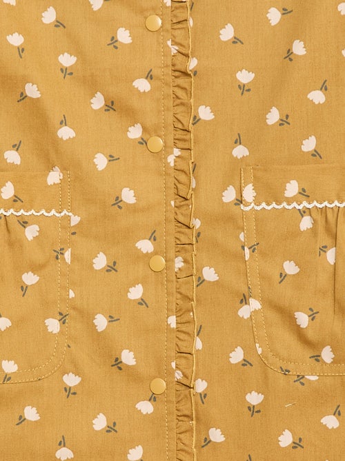 Poplin schort met lange mouwen - Kiabi