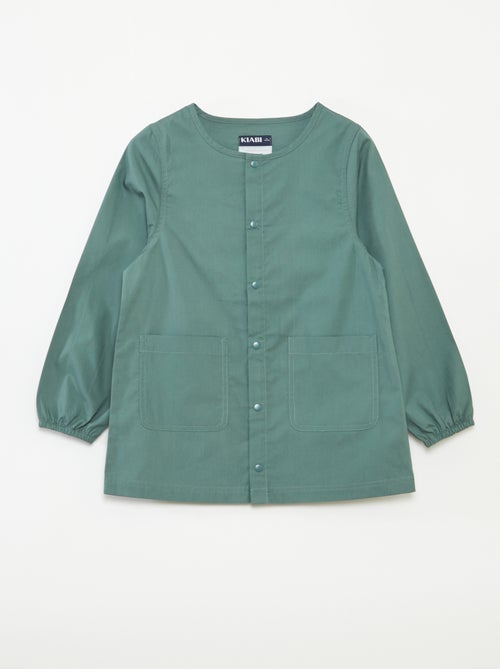 Poplin schort met lange mouwen - Kiabi