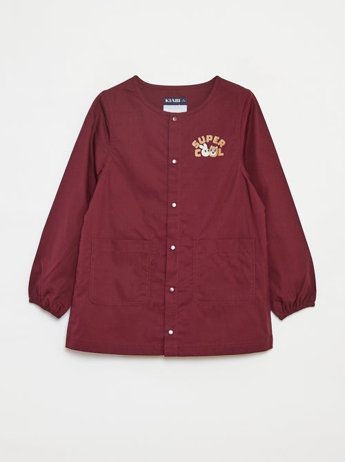Poplin schort met lange mouwen - Kiabi