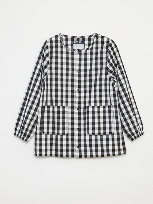 Poplin schort met lange mouwen - Kiabi