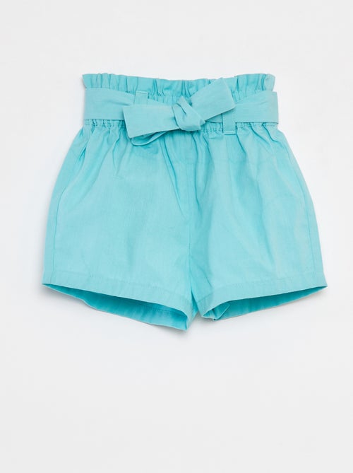 Poplin short met riem - Kiabi