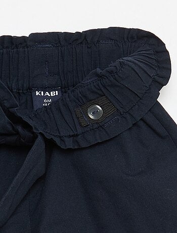 Poplin short met strikceintuur