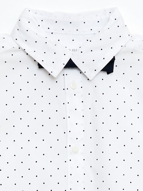 Popline overhemd met vlinderdas - Kiabi