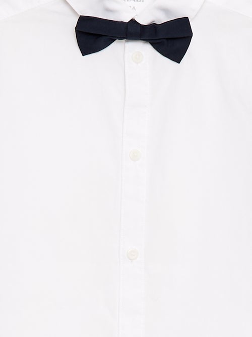 Popline overhemd met vlinderdas - Kiabi