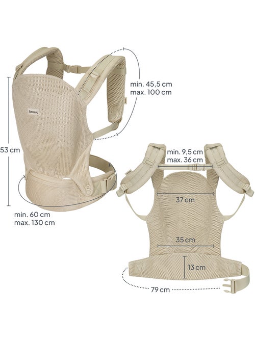 Porte bébé LIONELO Margareet Air - Circulation d’air - 3 positions de portage - Capuche supplémentai - Kiabi Porte bébé LIONELO Margareet Air - Circulation d’air - 3 positions de portage - Capuche supplémentai - Kiabi