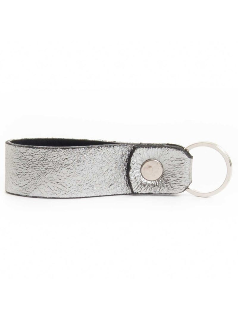 Porte-clés Cuir Naturel Purapiel Argent - Kiabi