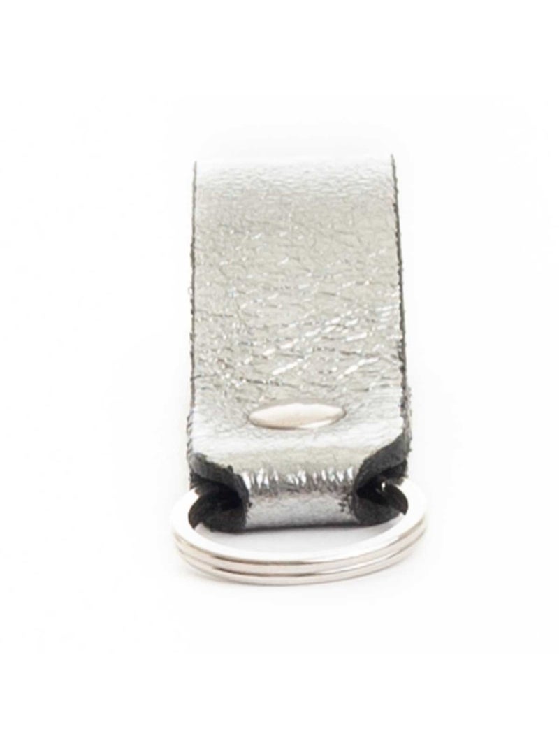 Porte-clés Cuir Naturel Purapiel Argent - Kiabi