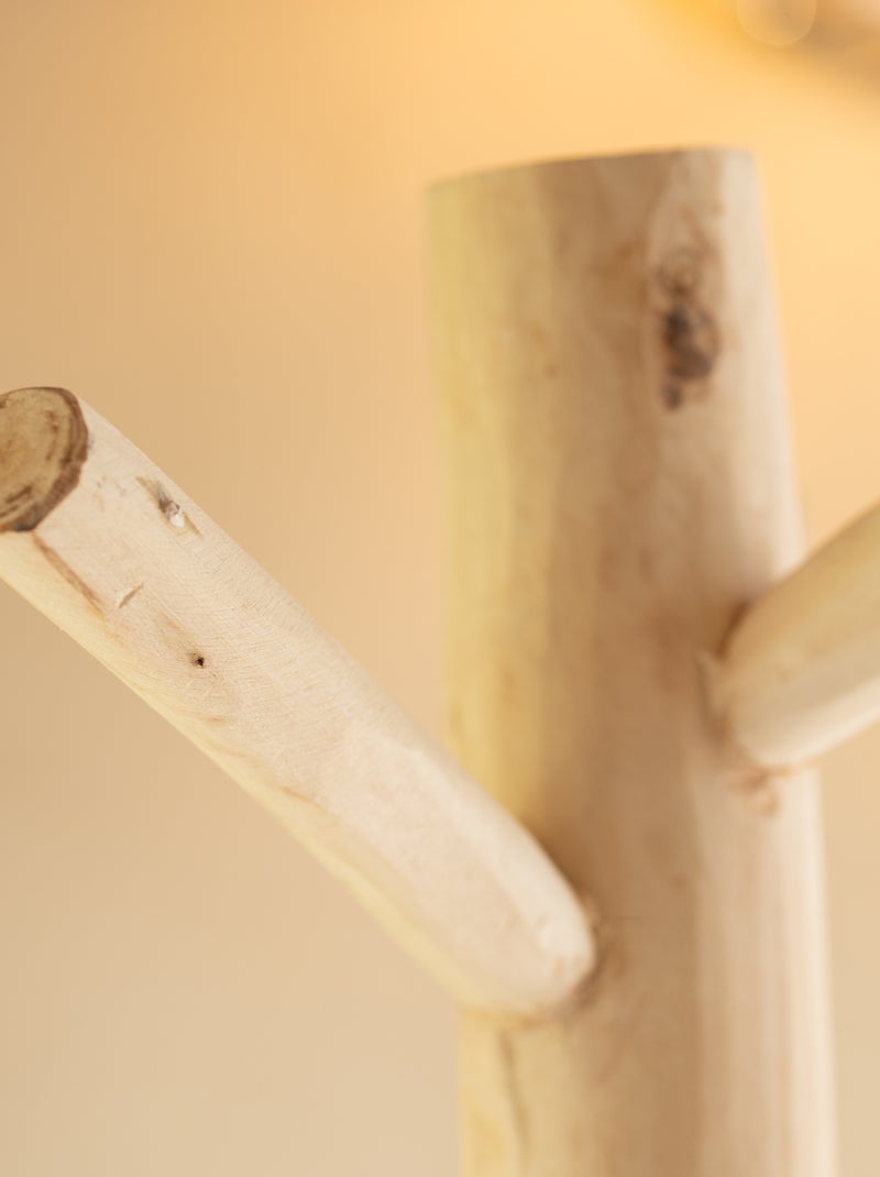 Porte manteaux bois naturel sur trépied Beige - Kiabi